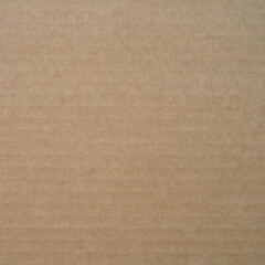 Fototapeta na wymiar smooth brown cardboard paper, full frame, close up. background and texture of brown paper corrugated sheet board surface