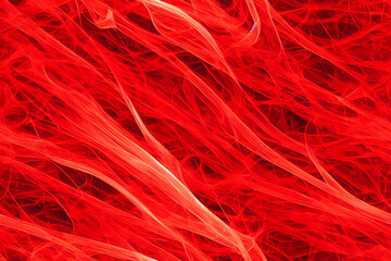 Vertical shot of red smoke abstract design  Generative AI