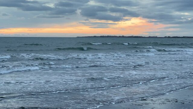 Sea waves at dawn
