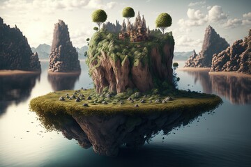 A floating fantasy islands