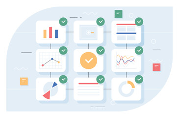 Charts completed tasks