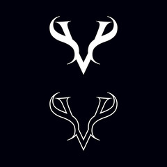 letter V luxury premium brand logo