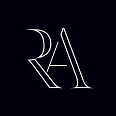 letter RA luxury premium brand logo