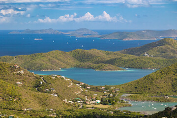 Overview of St John island in the Virgin Islands