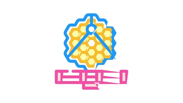 james webb space telescope color icon animation