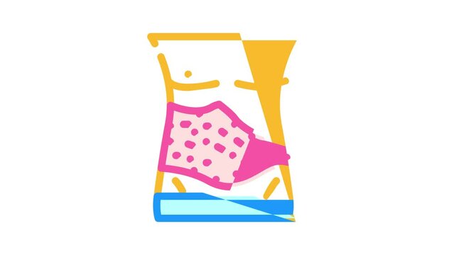 shingles skin disease color icon animation