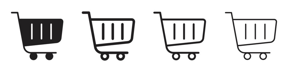 Set of shopping cart icons. Vector graphic illustration. For website design, logo, app, template, ui, etc. © Abbasy  Kautsar
