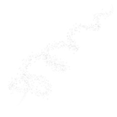 Snow crumbs , swirling snow , wavy spiral line of snow. On a transparent background. PNG