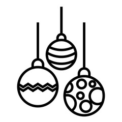 Vector illustration. Line stroke icons. Holiday symbols. Merry Christmas and Happy New Year icons set. Editable vector graphics.
