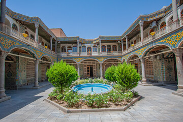 Historical Bazar Yard In Esfahan, Iran