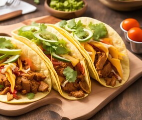 mexican tacos with vegetables 