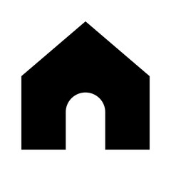 Home shape interface filled icon vector illustration