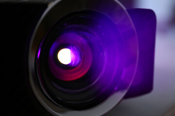 Closeup view of modern digital video projector