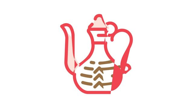 arabic jug color icon animation