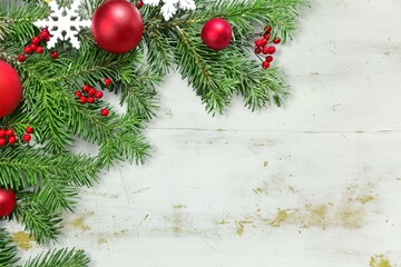 Obraz na płótnie Canvas Christmas Decoration Holiday Decorations with colorful balls