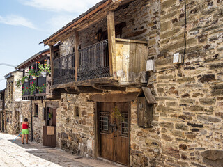 Fototapeta premium View in El Acebo de San Miguel. Leon, Spain. Camino de Santiago route.
