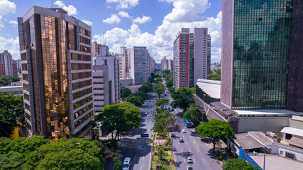 Aerial view of the central region of Belo Horizonte, Minas Gerais, Brazil. Commercial buildings on...