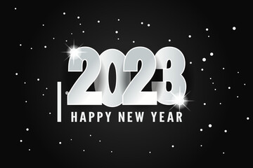 New year 2023 with white text 