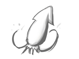 イカ墨絵
