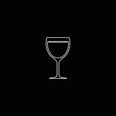simple glass wine icon simple