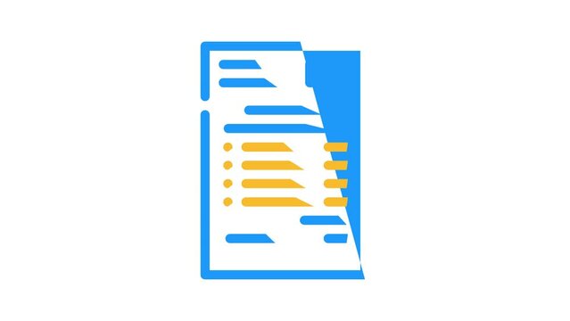 invoice payment facture color icon animation