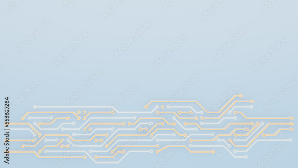 Poster high tech background. blue yellow circuit board texture. can be used text input or banner related to