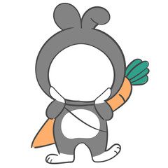 얼굴 합성용 검은토끼 의상 © moore moore