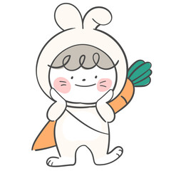 하얀토끼 의상을 입은 캐릭터