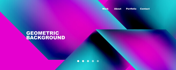 Dynamic lines, triangles, rectangles geometric abstract background. Vector Illustration For Wallpaper, Banner, Background, Card, Book Illustration, landing page