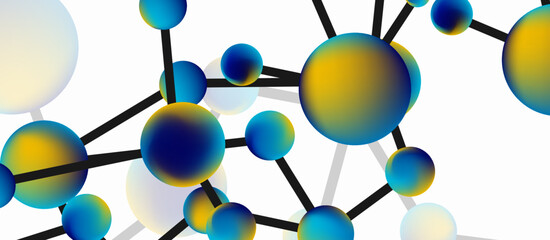Line points connections geometric abstract background