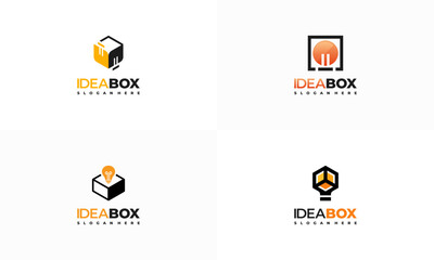 Set of Idea Box Logo designs concept vector, Inspiration Box template logo