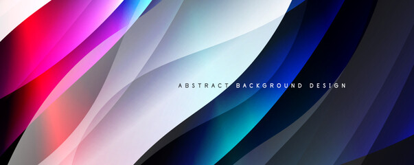 Fluid color gradients with dynamic wave line effect. Vector Illustration For Wallpaper, Banner, Background, Card, Book Illustration, landing page