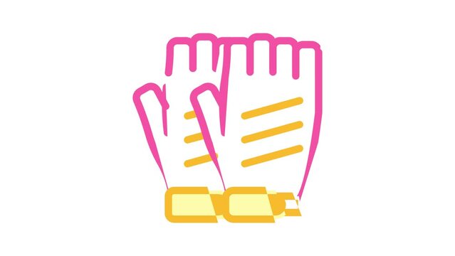 gloves bicyclist color icon animation