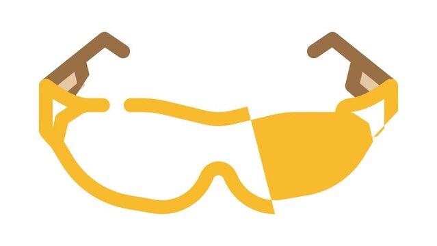 glasses accessory color icon animation