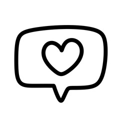 Love chat line Icon.
