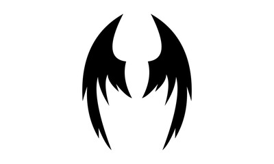 wings black silhouette logo vector