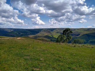 landscape with mountains and sky