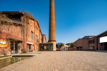 Fototapeta premium old abandoned factory in the old town