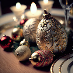 Christmas Ornaments by Candle