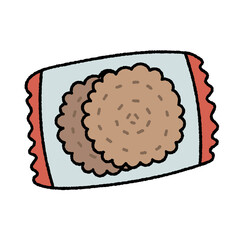 シンプルでかわいいビスケットのイラスト素材