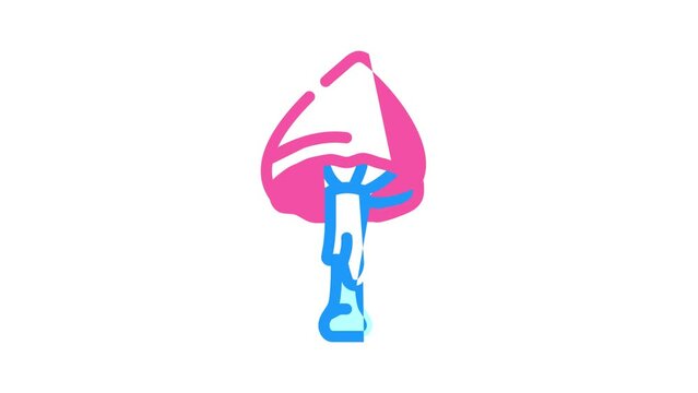 celestial mushroom color icon animation