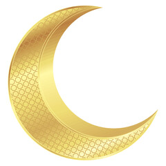 golden crescent moon