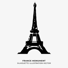 france monument silhouette illustration vector