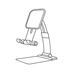 mobile stand line art vector