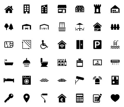 SVG Real Estate Icons Set