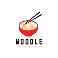 Noodle Logo, Ramen Vector, Chinese Food, Fast Food Restaurant Brand Design, Product Brand, Cafe, Company Logo