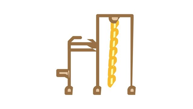 workout fitness color icon animation