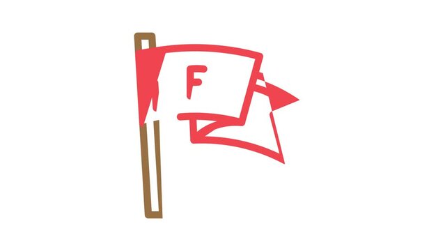 flag fan accessory color icon animation