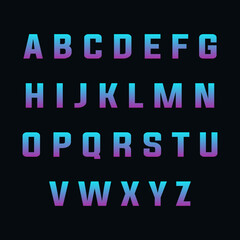alphabet vector illustration set. lettering font text template.