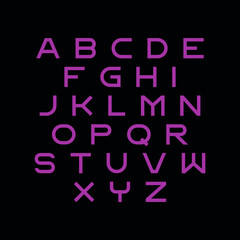 alphabet vector illustration set. lettering font text template.